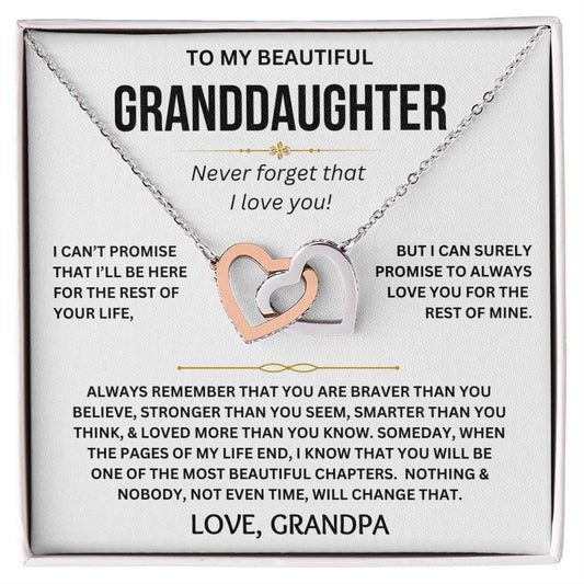 To My Beautiful Granddaughter - Interlocking Hearts Gift Set - TJ165