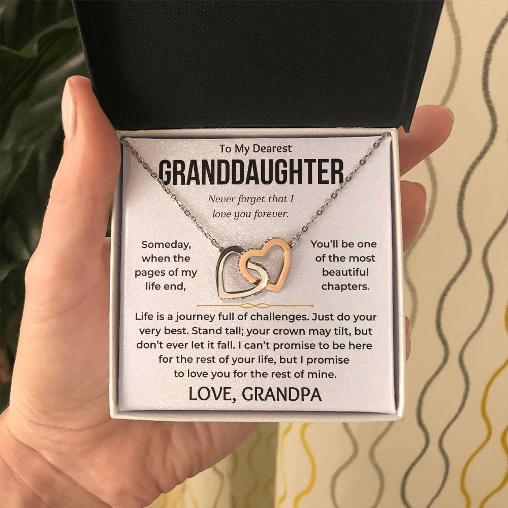 To My Dearest Granddaughter - Interlocking Hearts Gift Set - TJ198