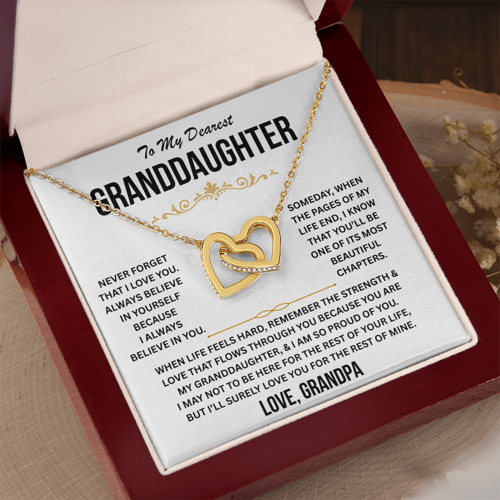 To My Dearest Granddaughter - Interlocking Hearts Gift Set - TJ196