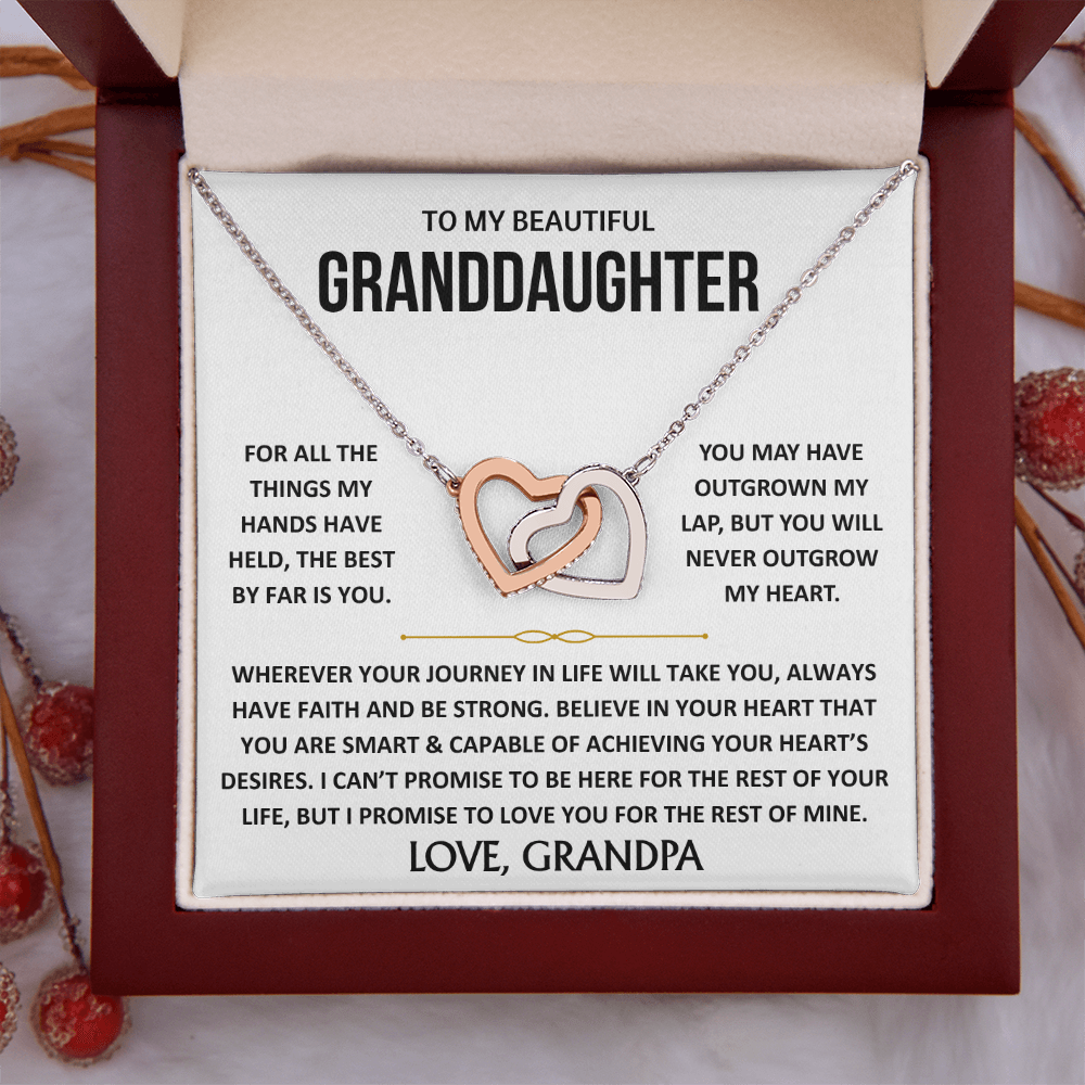 To My Beautiful Granddaughter - Interlocking Hearts Gift Set - TJ193