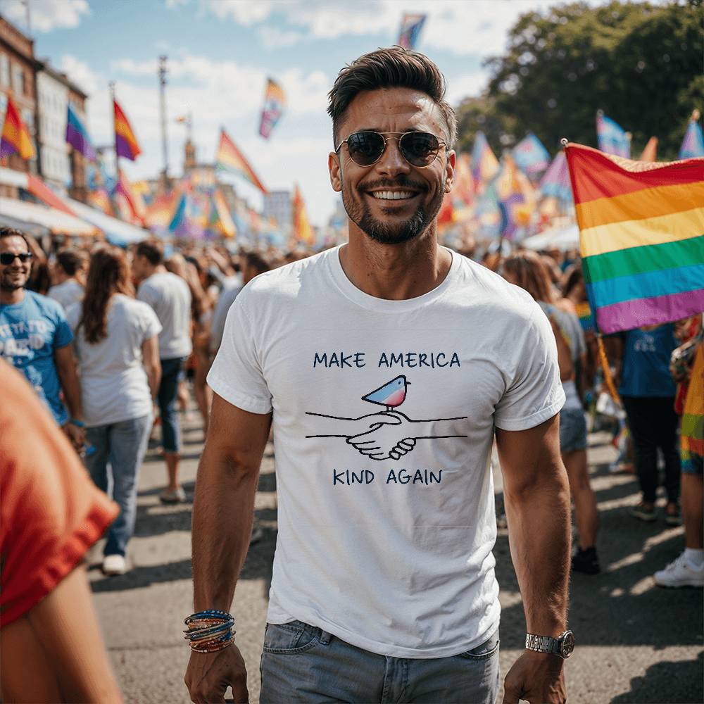 Make America Kind Again - White T-Shirt - TJ033