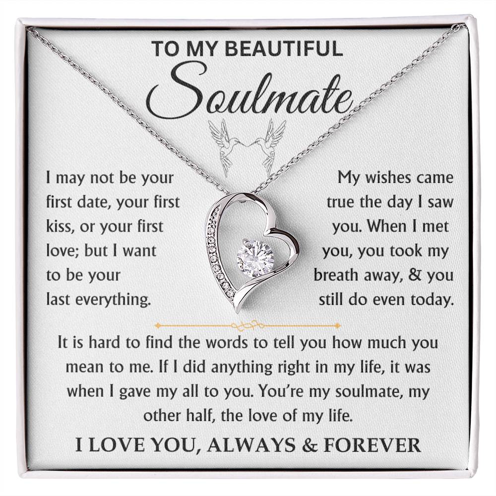 To My Beautiful Soulmate - Love Knot Necklace Gift Set - TJ084