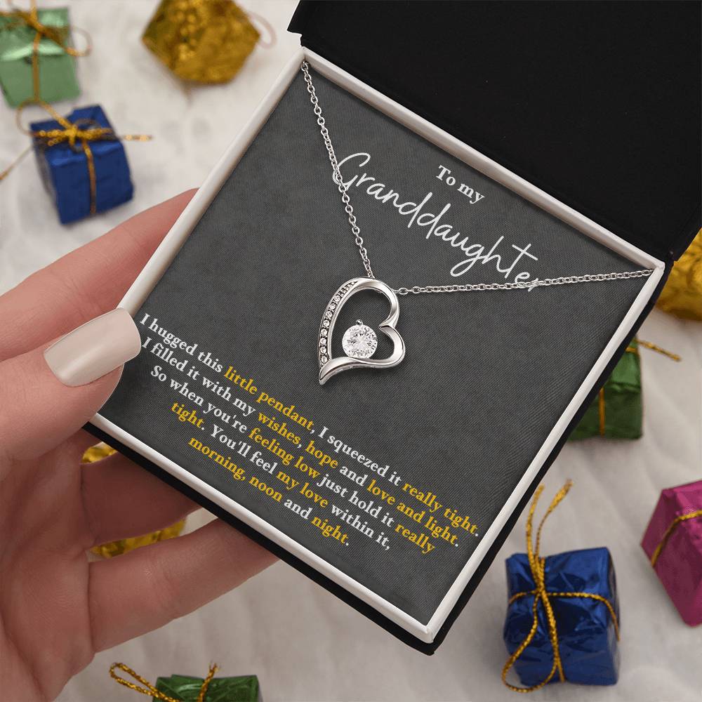 To My Granddaughter - You'll Feel My Love Necklace