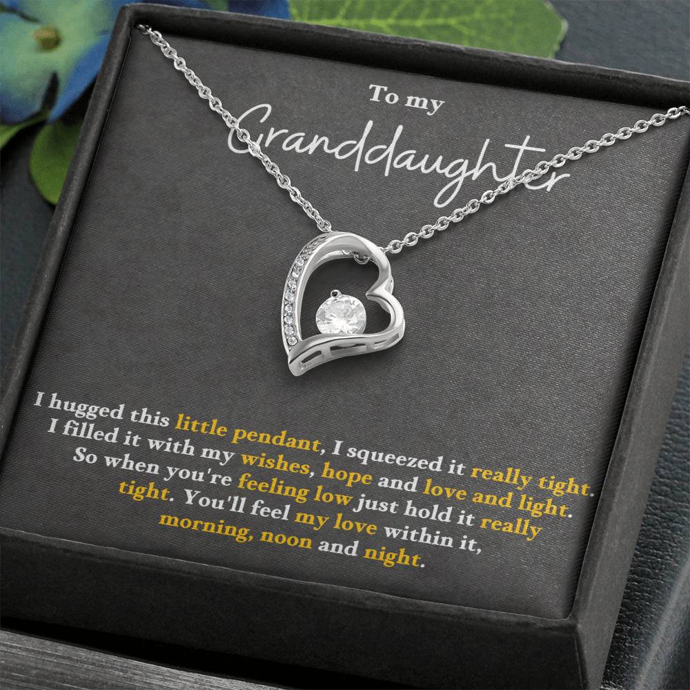 To My Granddaughter - You'll Feel My Love Necklace