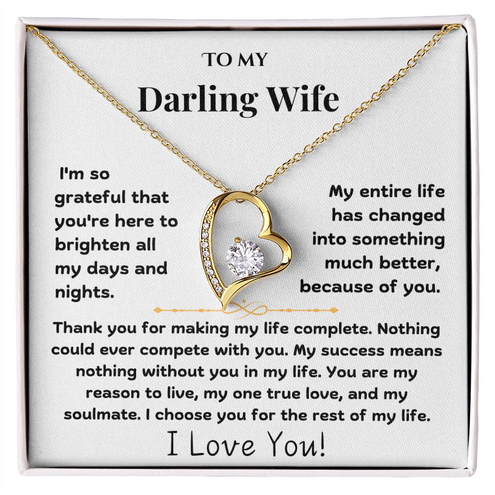 To My Darling Wife - Forever Love Necklace - TJ009