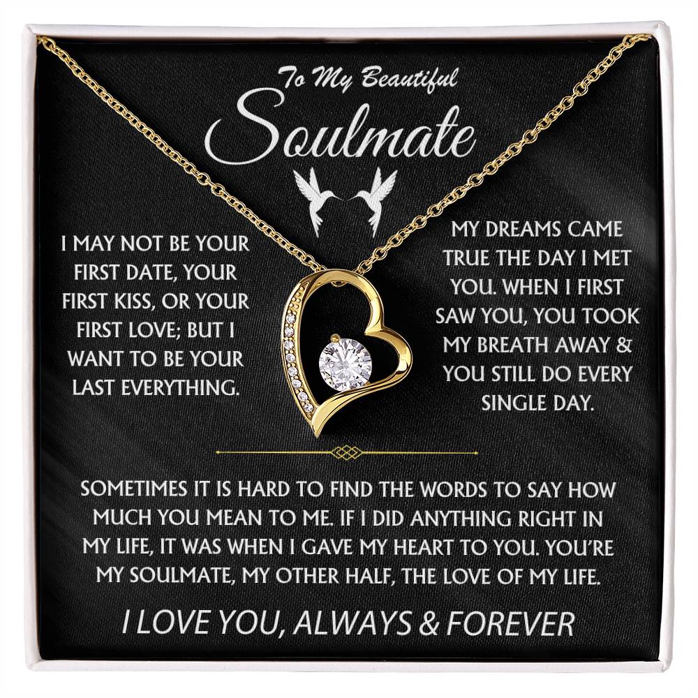 To My Beautiful Soulmate - Forever Love Necklace Gift Set - TJ044V5