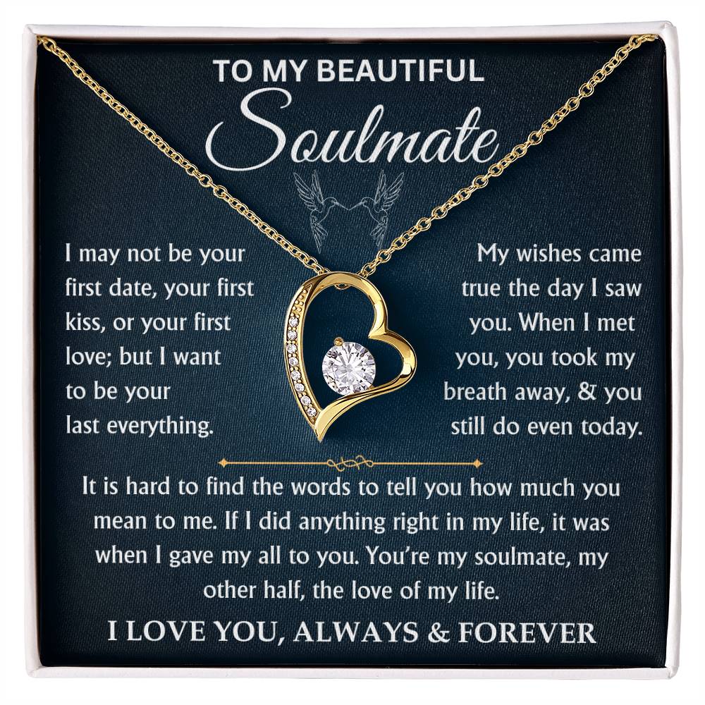 To My Beautiful Soulmate - Love Knot Necklace Gift Set - TJ083