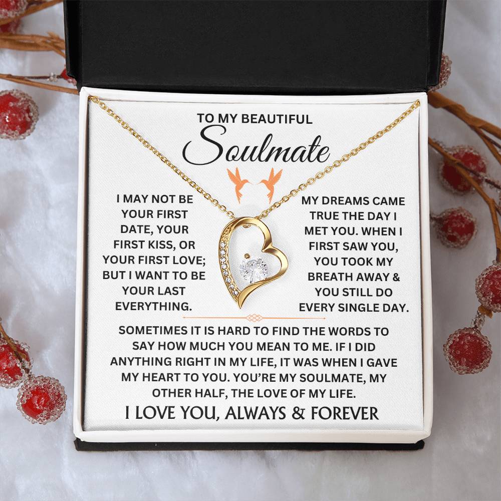To My Beautiful Soulmate - Forever Love Necklace Gift Set - TJ044V3
