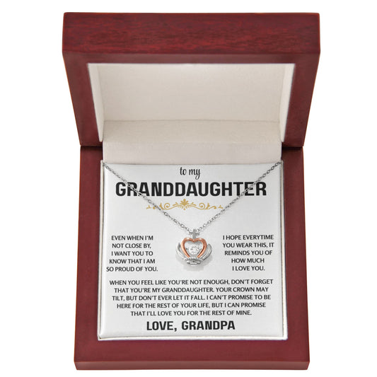 To My Granddaughter - Crown Pendant Gift Set - TJ195