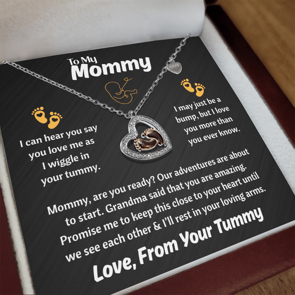 To My Mommy - Baby Feet Heart Gift Set For Future Moms - TJ173