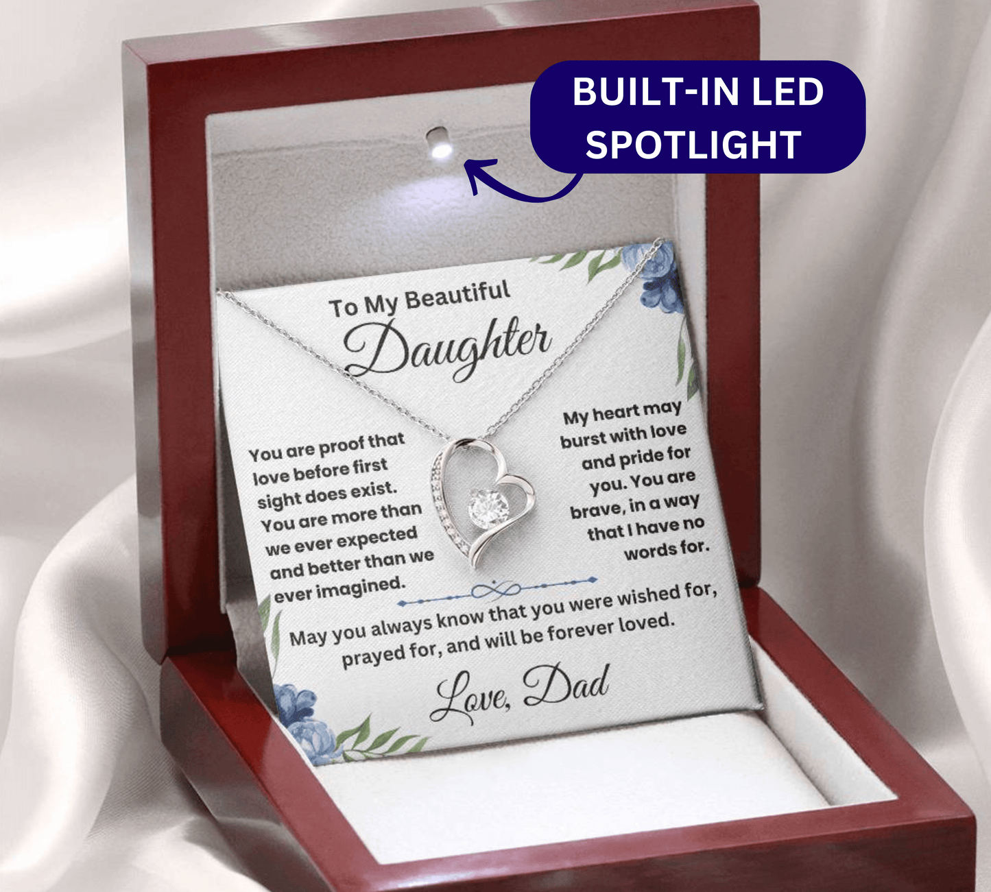 To My Beautiful Daughter - Forever Love Necklace Gift Set - TJ028
