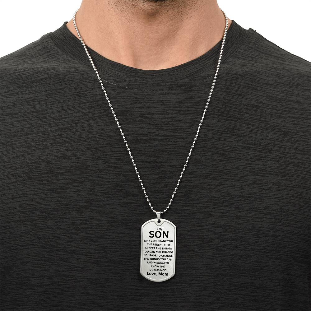 To My Son - Dogtag Necklace [Personalized] Keepsake - TJ043