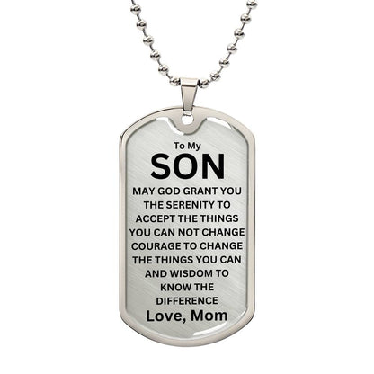 To My Son - Dogtag Necklace [Personalized] Keepsake - TJ043