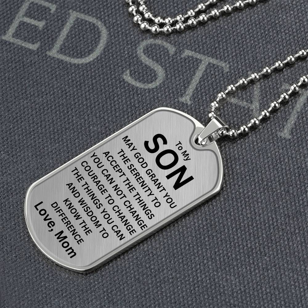 To My Son - Dogtag Necklace [Personalized] Keepsake - TJ043