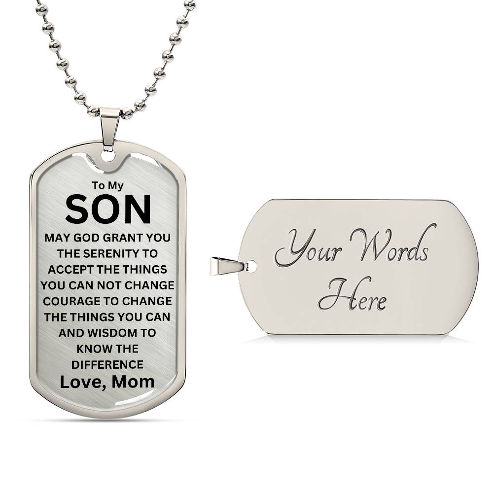 To My Son - Dogtag Necklace [Personalized] Keepsake - TJ043