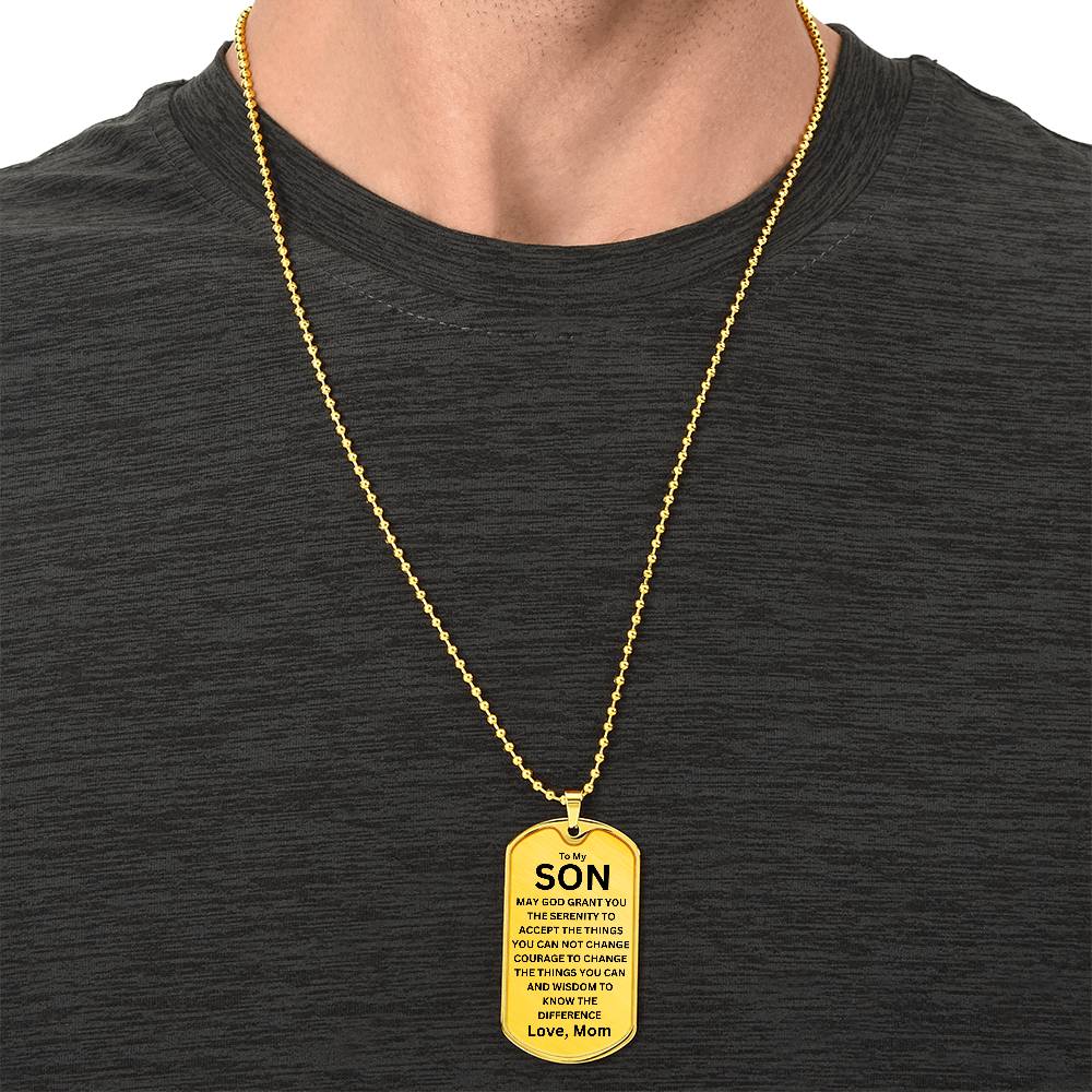 To My Son - Dogtag Necklace [Personalized] Keepsake - TJ043