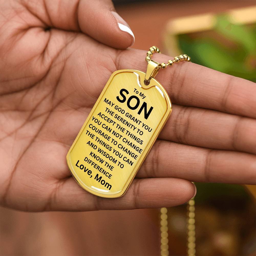 To My Son - Dogtag Necklace [Personalized] Keepsake - TJ043