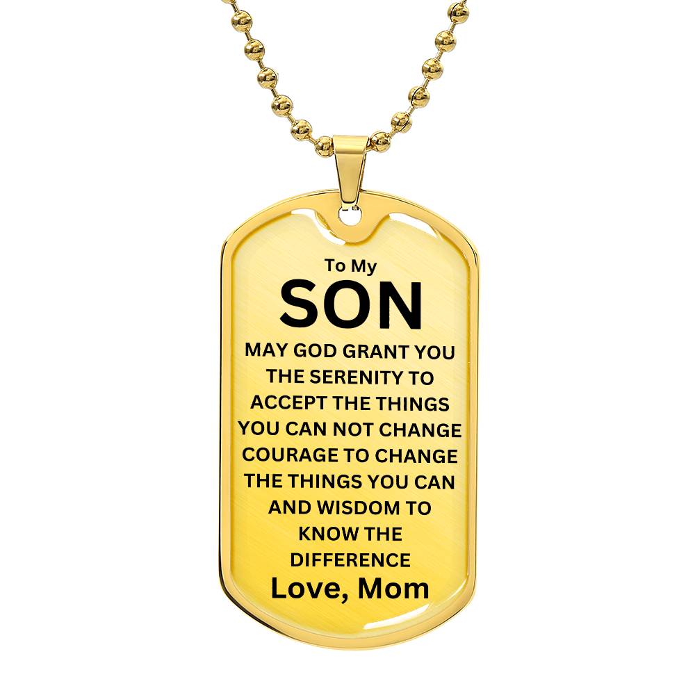 To My Son - Dogtag Necklace [Personalized] Keepsake - TJ043