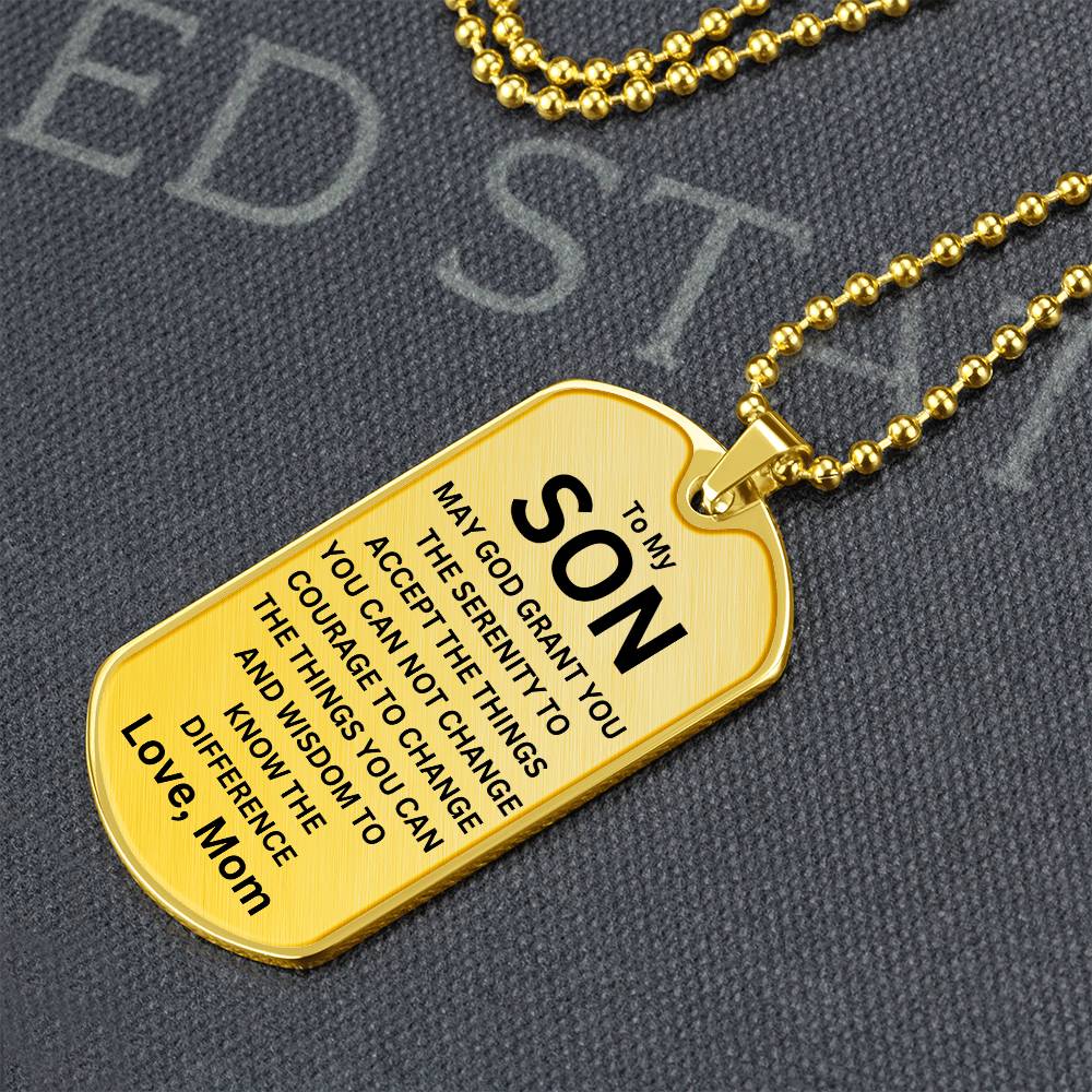 To My Son - Dogtag Necklace [Personalized] Keepsake - TJ043