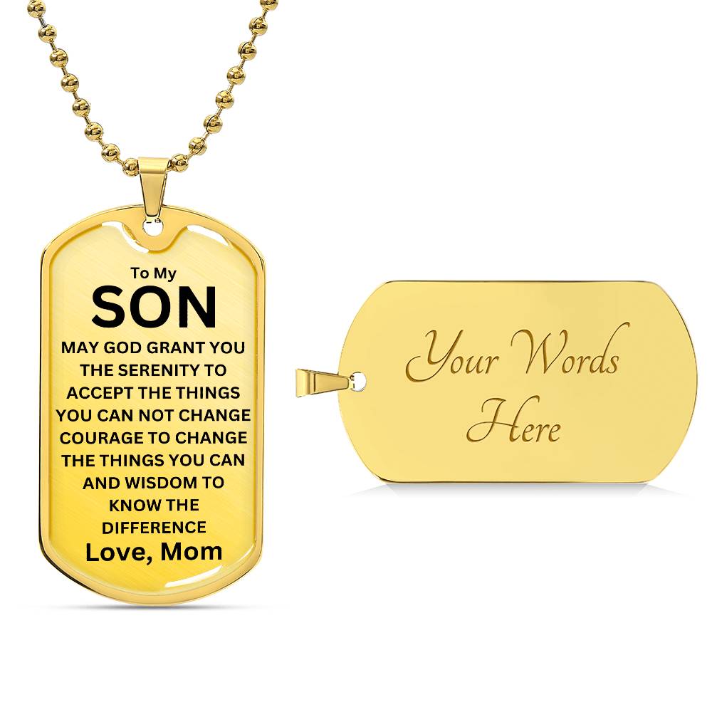 To My Son - Dogtag Necklace [Personalized] Keepsake - TJ043