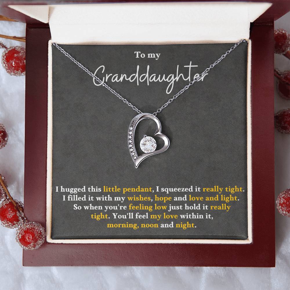 To My Granddaughter - You'll Feel My Love Necklace