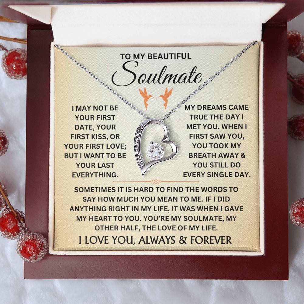 To My Beautiful Soulmate - Forever Love Necklace Gift Set - TJ044V4