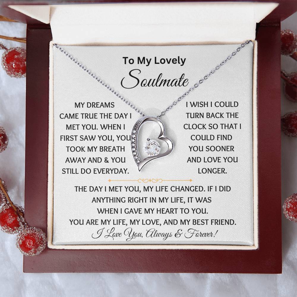 To My Soulmate - Forever Love Necklace Get Set - TJ057 [Personalized]