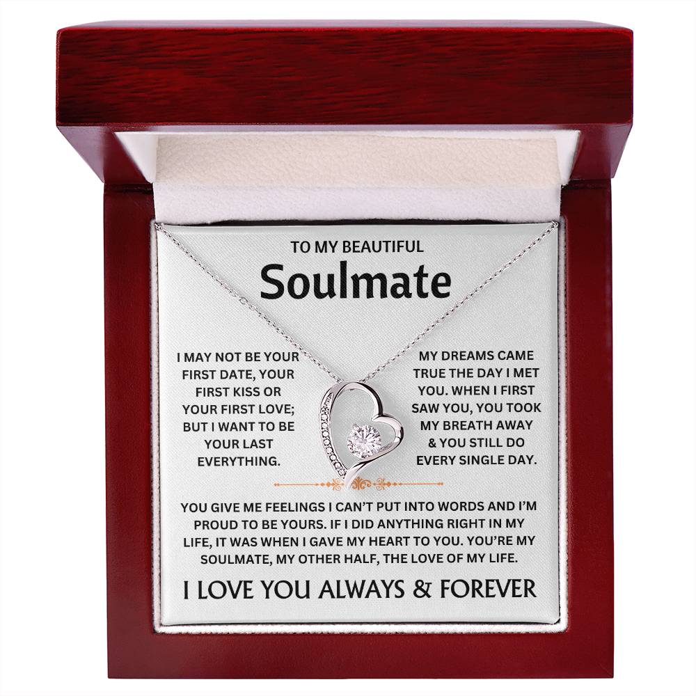 To My Beautiful Soulmate - Necklace Gift Set - TJ301 Personalized