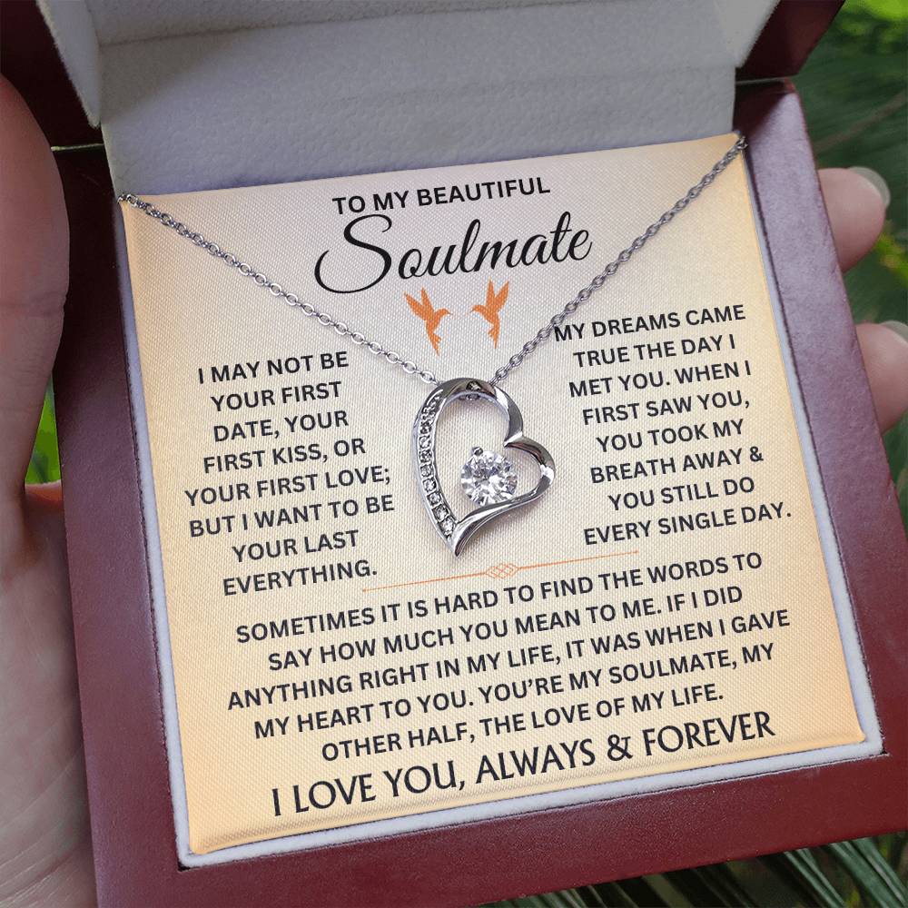 To My Beautiful Soulmate - Forever Love Necklace Gift Set - TJ044V4