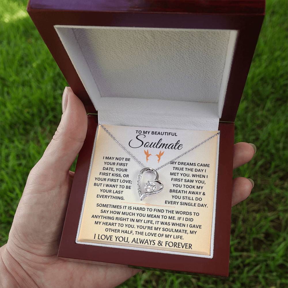 To My Beautiful Soulmate - Forever Love Necklace Gift Set - TJ044V4