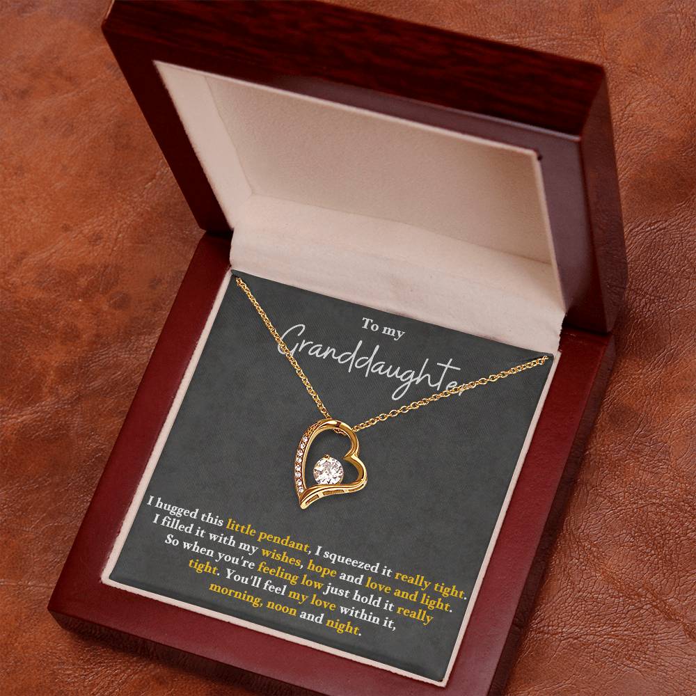 To My Granddaughter - You'll Feel My Love Necklace
