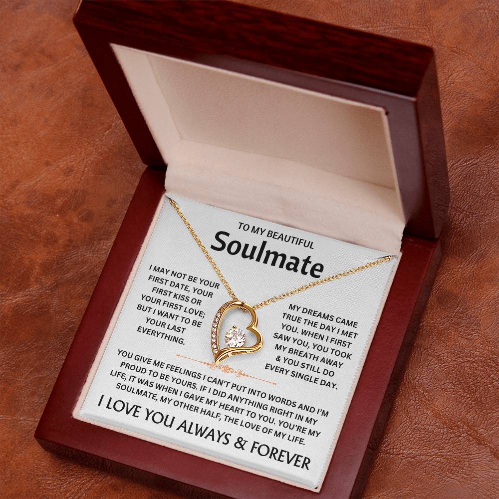 To My Beautiful Soulmate - Necklace Gift Set - TJ301 Personalized