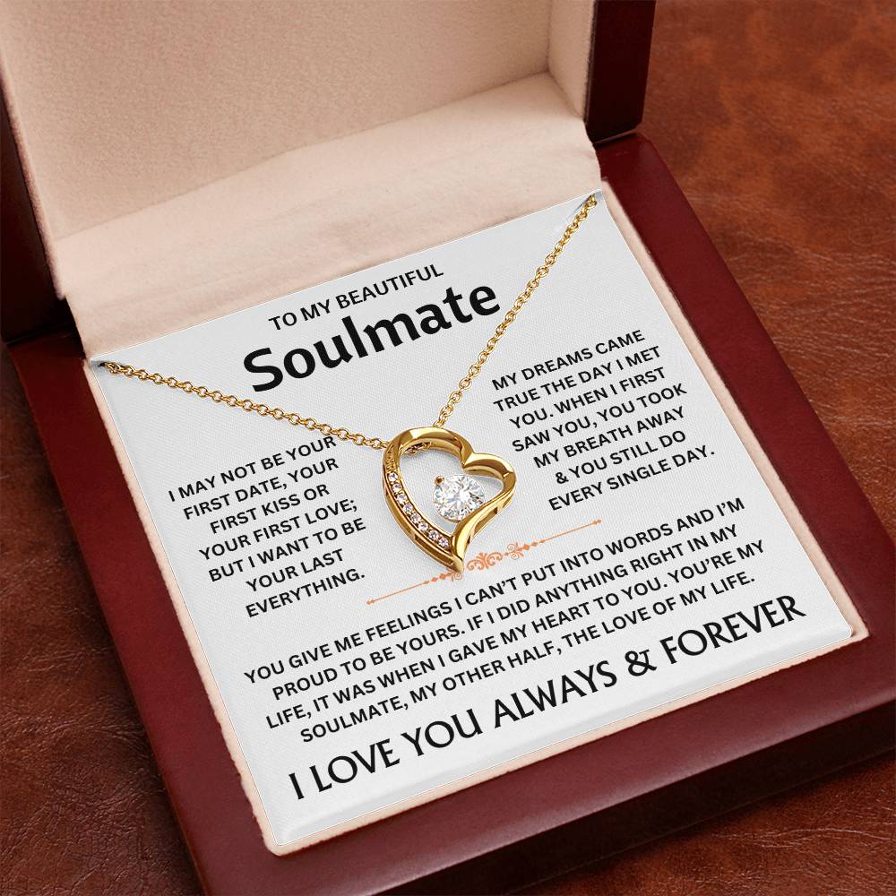To My Beautiful Soulmate - Necklace Gift Set - TJ301 Personalized