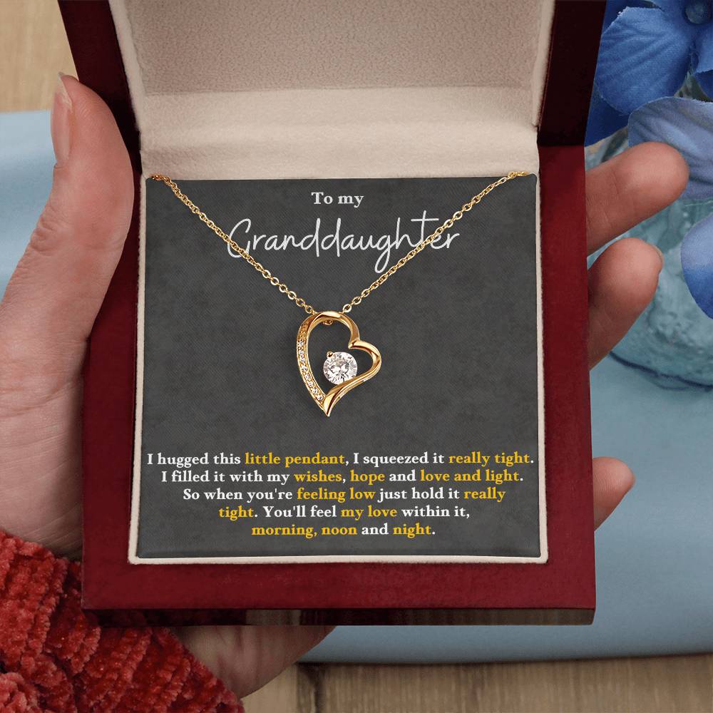 To My Granddaughter - You'll Feel My Love Necklace