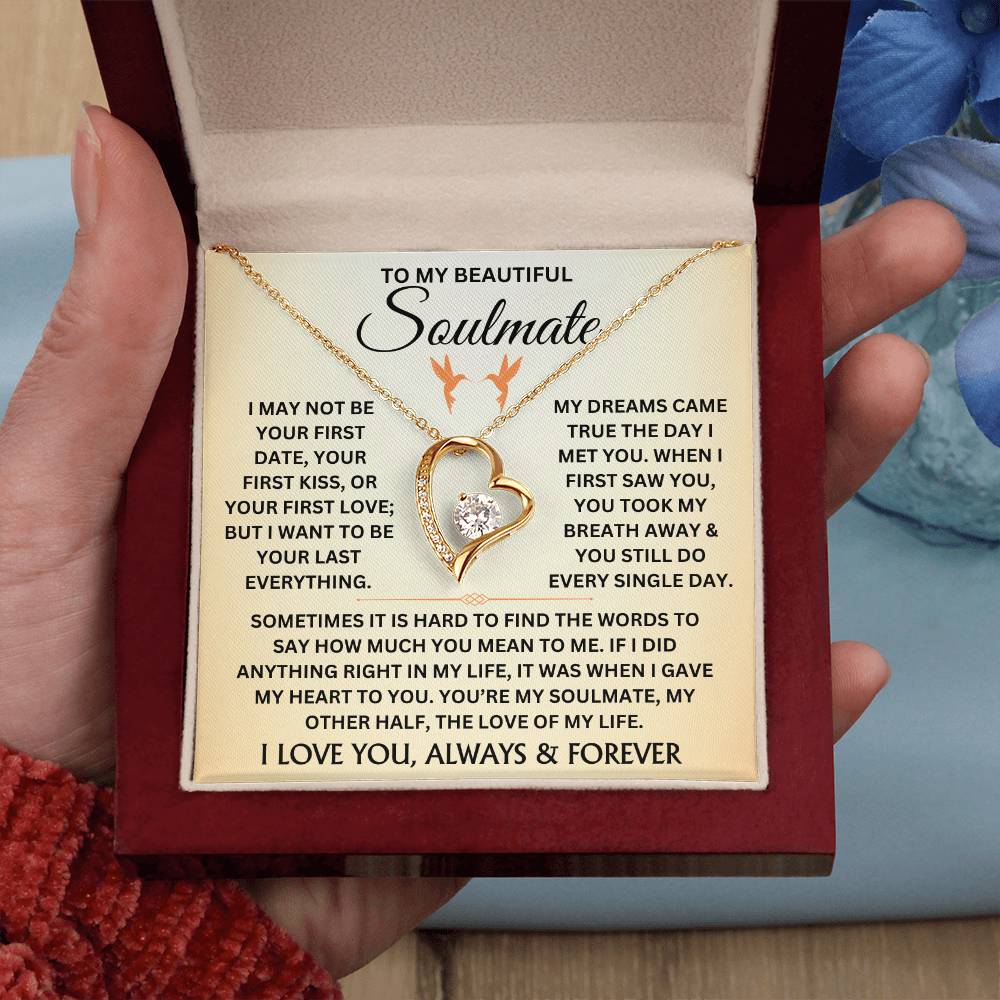 To My Beautiful Soulmate - Forever Love Necklace Gift Set - TJ044V4