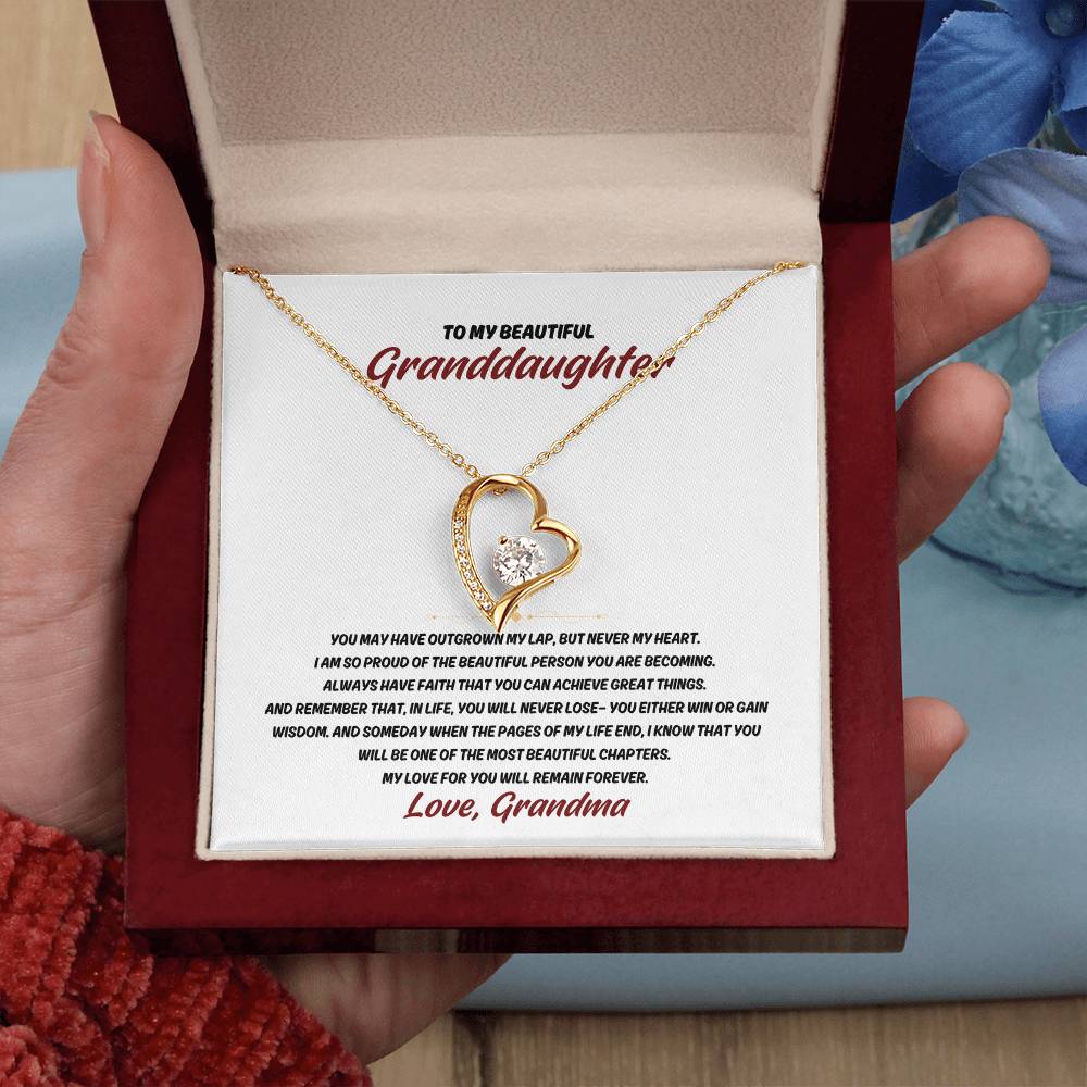 To my Granddaugther, From Grandma - Forever Love Necklace SP005