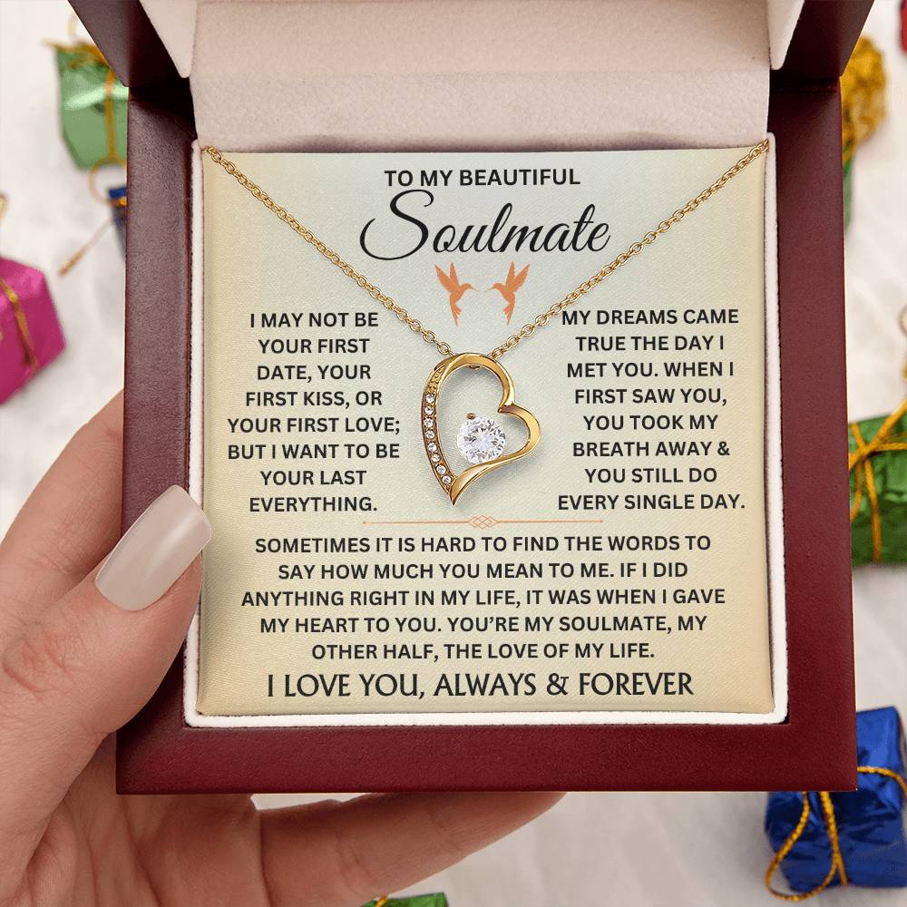 To My Beautiful Soulmate - Forever Love Necklace Gift Set - TJ044V4