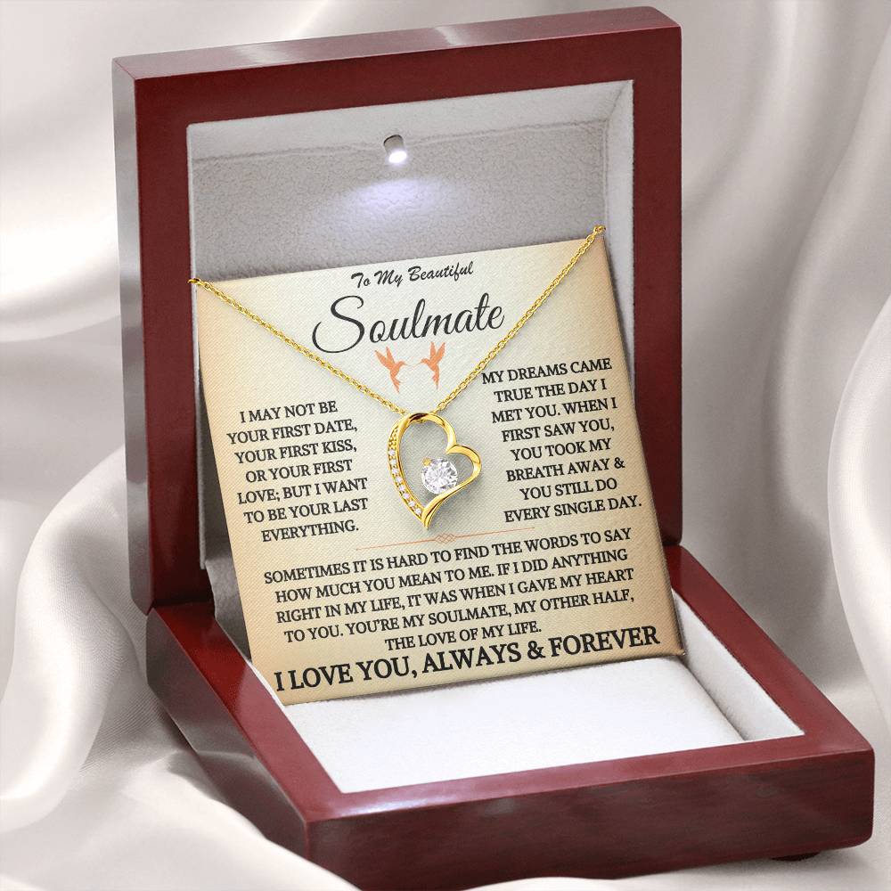 To My Beautiful Soulmate - Forever Love Necklace Gift Set - TJ044V4P