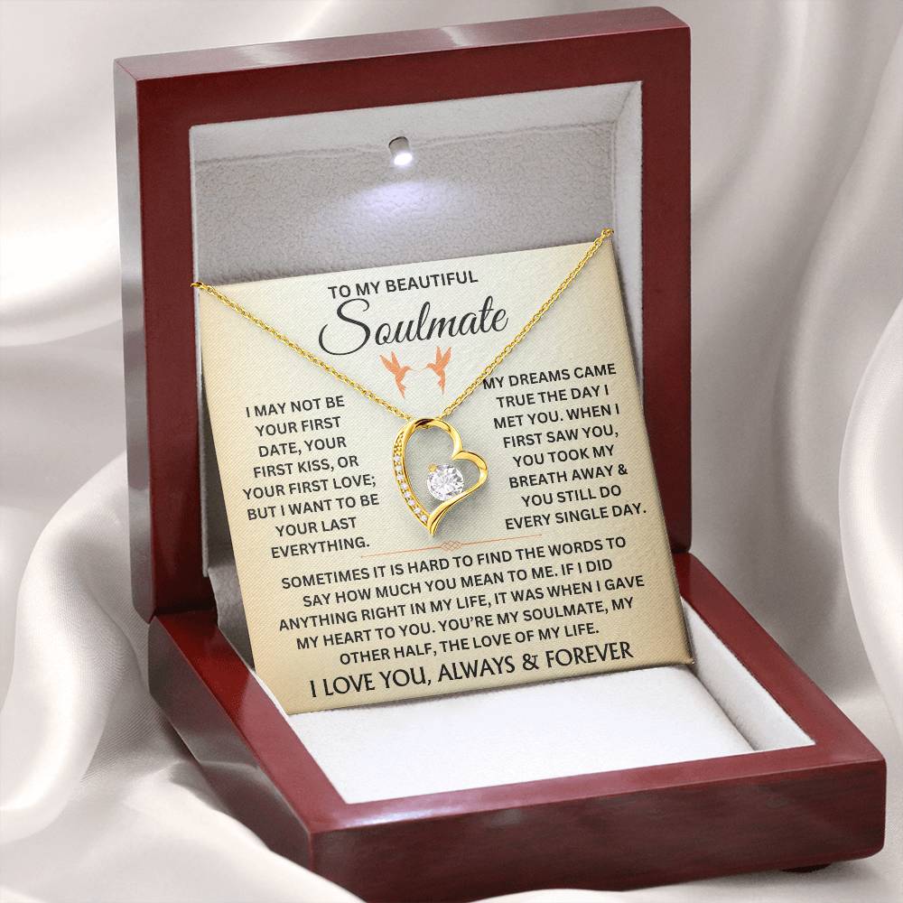 To My Beautiful Soulmate - Forever Love Necklace Gift Set - TJ044V4