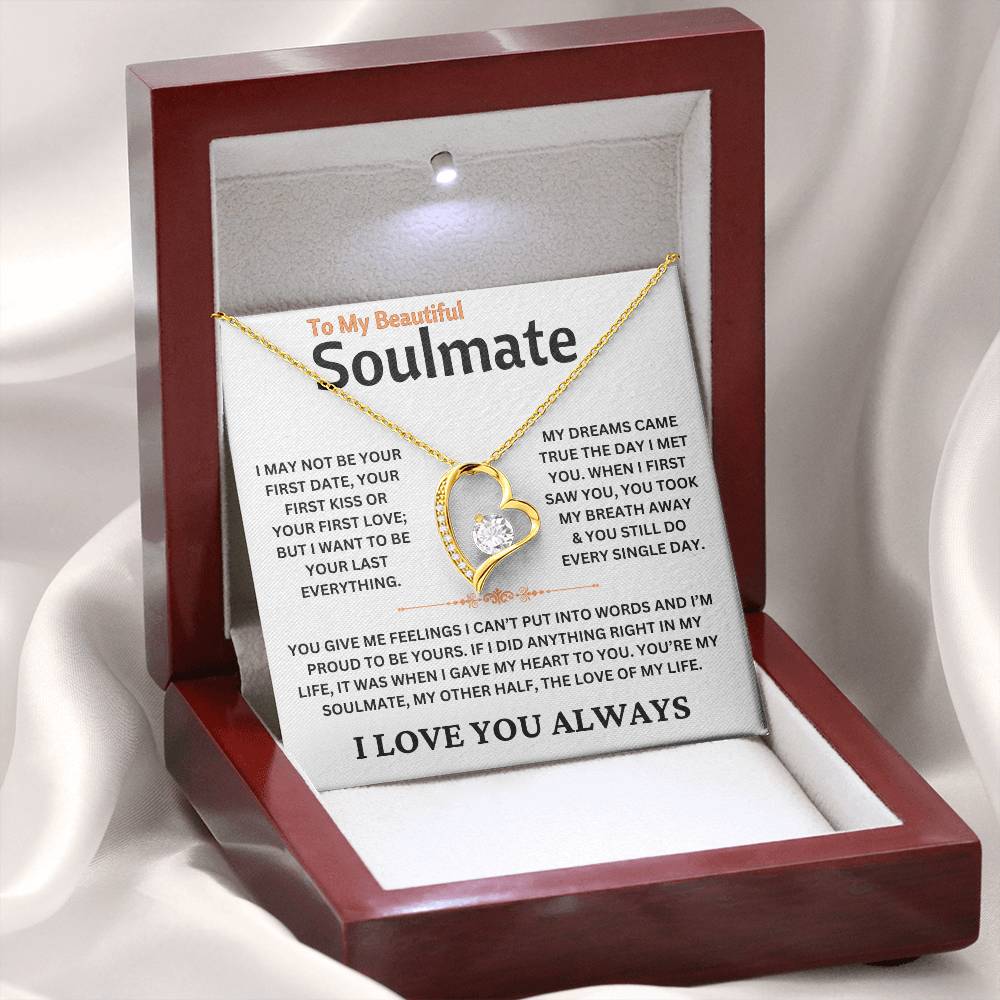 To My Soulmate - I Love You Always - Love Knot Necklace Gift Set - TJ076