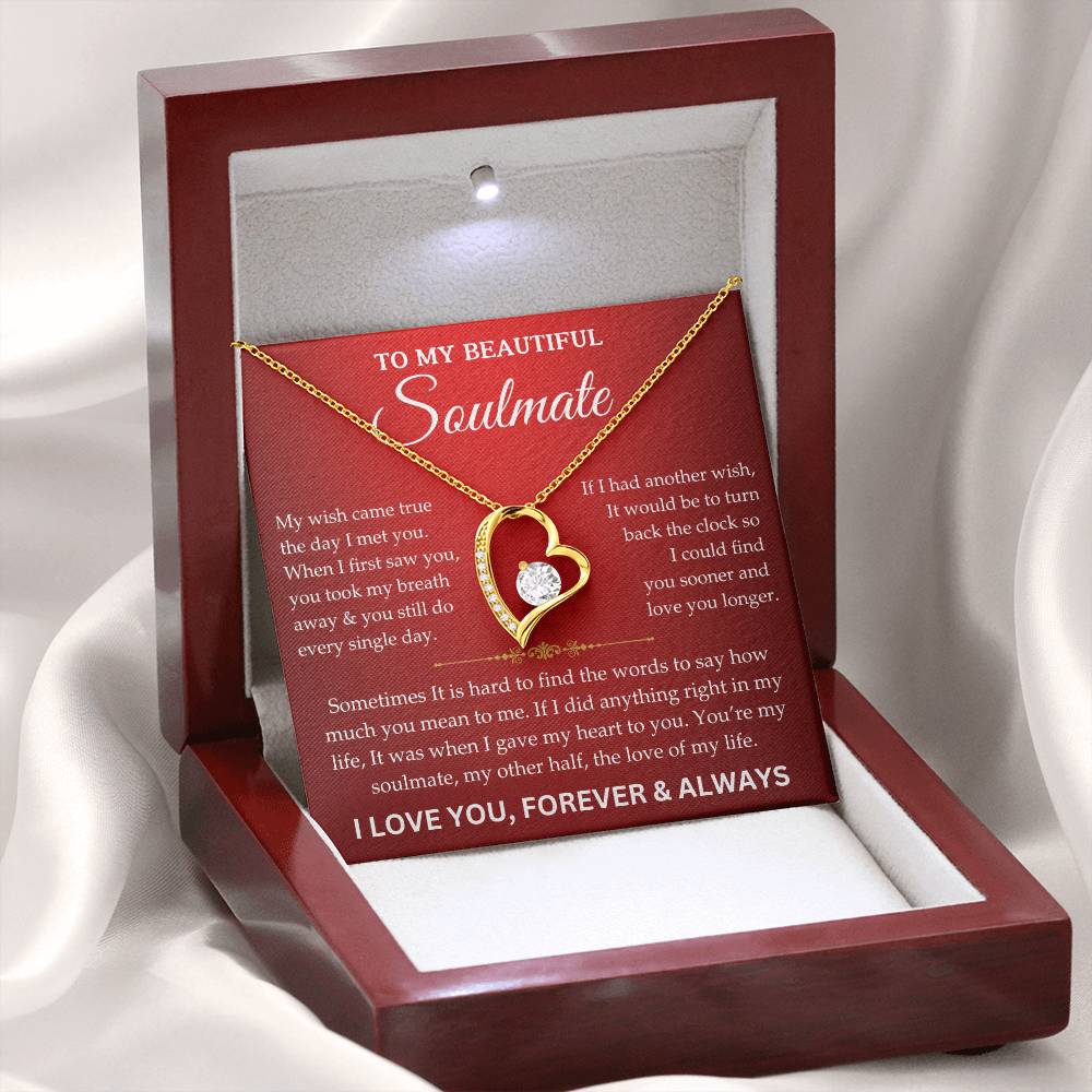 To My Beautiful Soulmate - Forever & Always - Forever Love Necklace - TJ074V2