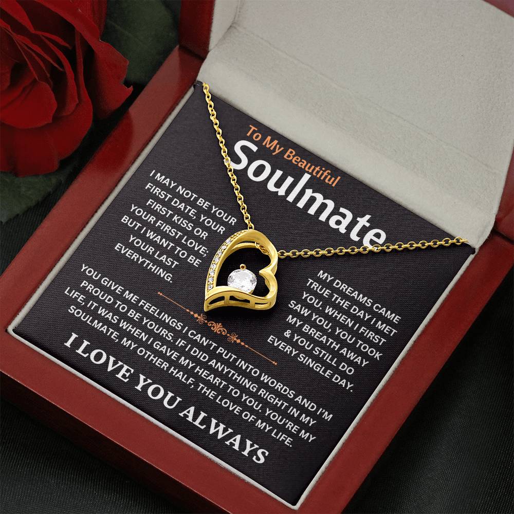 To My Soulmate - I Love You Always - Love Knot Necklace Gift Set - TJ076.1