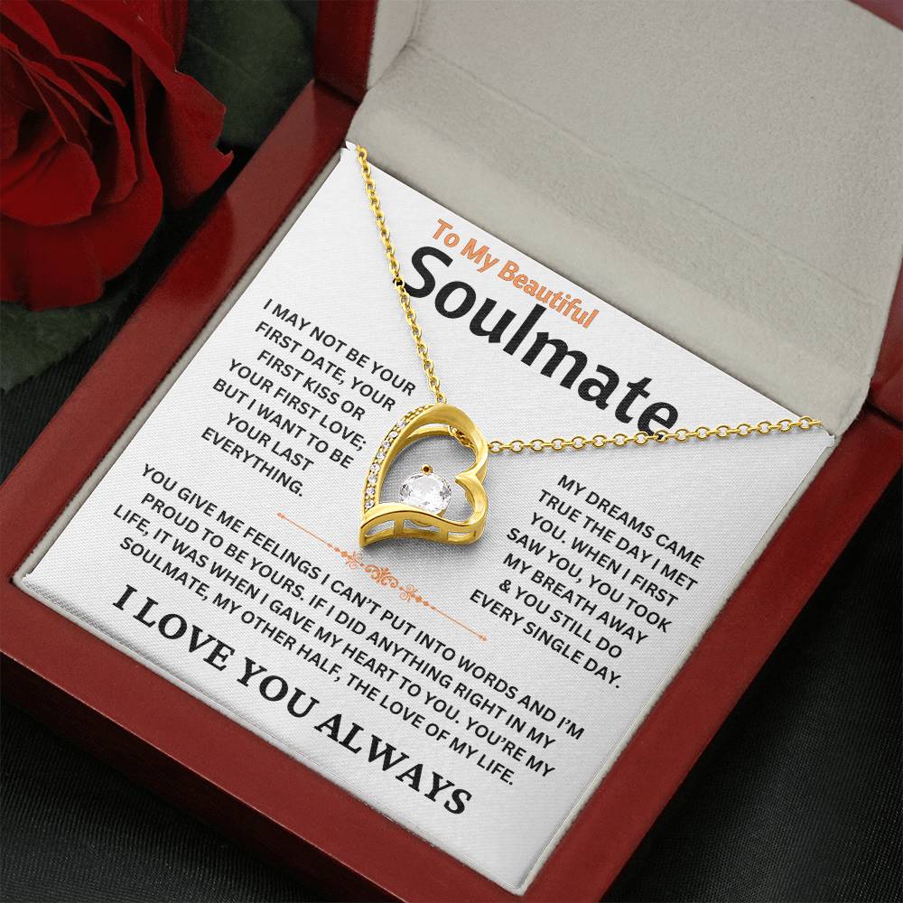 To My Soulmate - I Love You Always - Love Knot Necklace Gift Set - TJ076