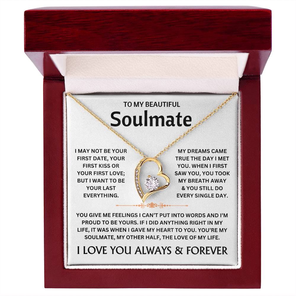 To My Beautiful Soulmate - Necklace Gift Set - TJ301 Personalized