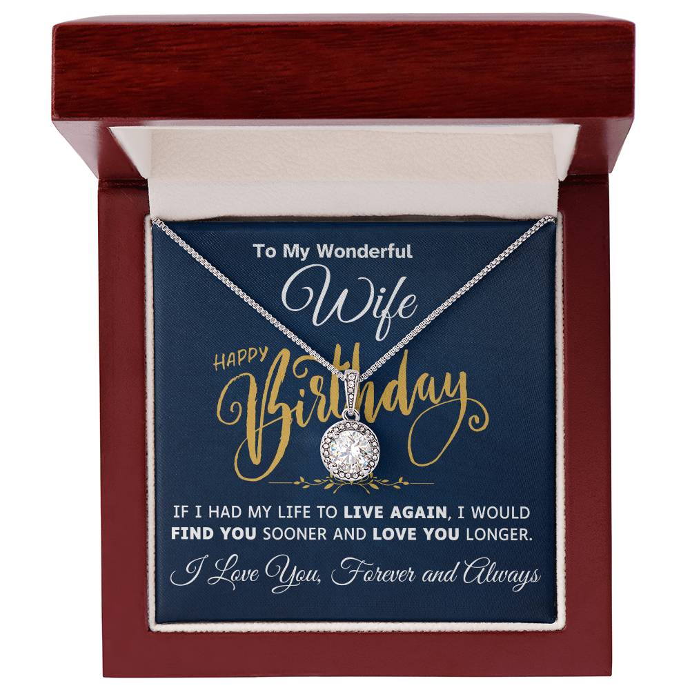 To My Wonderful Wife [Birthday Edition] -  Lucky In love Necklace Gift Set - TJ040