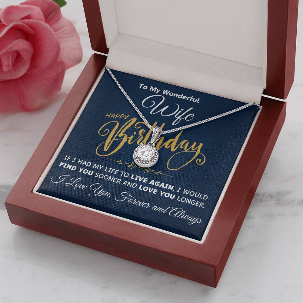 To My Wonderful Wife [Birthday Edition] -  Lucky In love Necklace Gift Set - TJ040