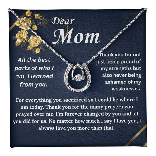 Dear Mom [Personalized] - Lucky in Love Necklace Gift Set - TJ020v3