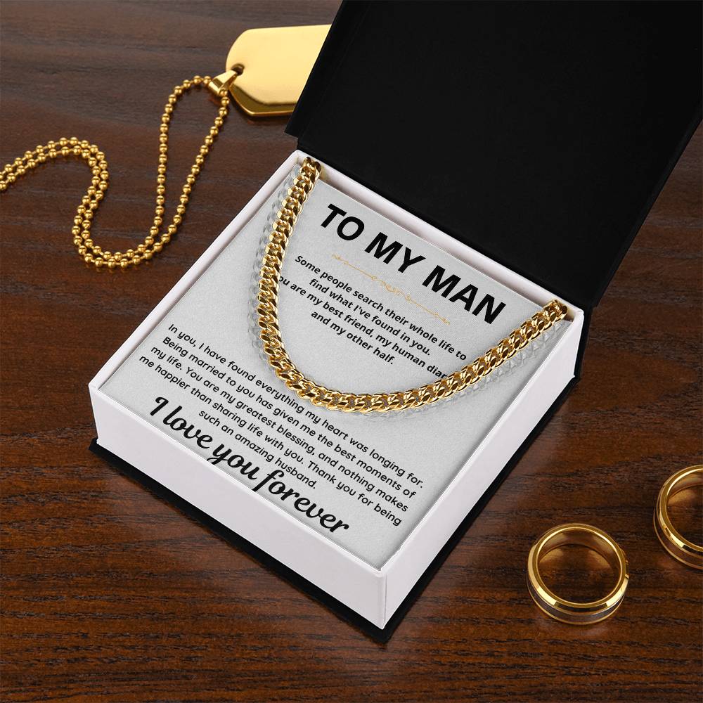 To My Man - Cuban Link Chain - TJ011