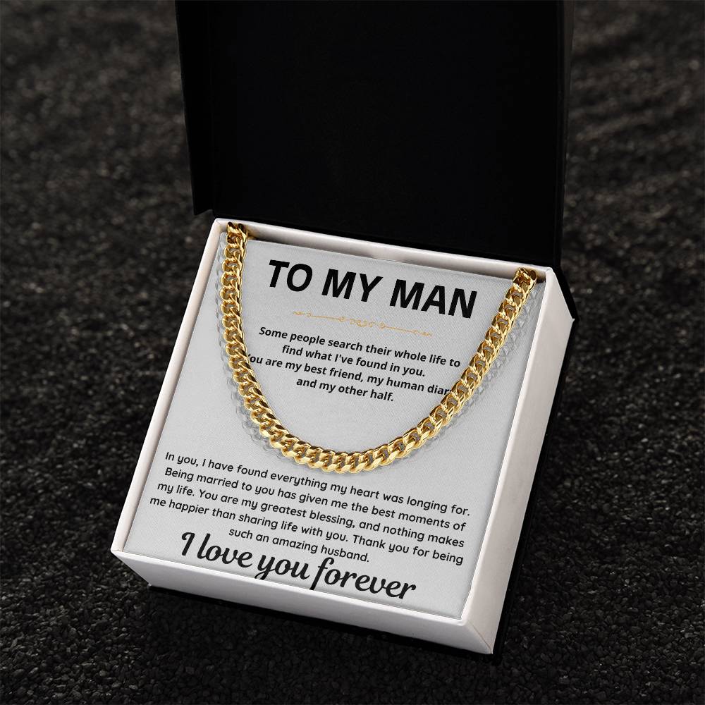 To My Man - Cuban Link Chain - TJ011