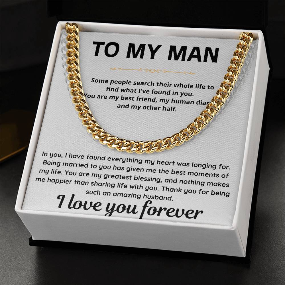 To My Man - Cuban Link Chain - TJ011